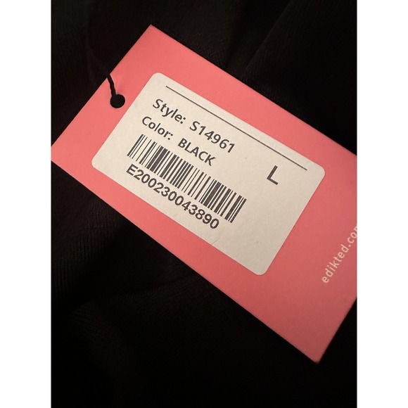 Edikted Dress Womens Large Black Off Shoulder Long Sleeve Maxi Bodycon S14961 - Picture 11 of 16